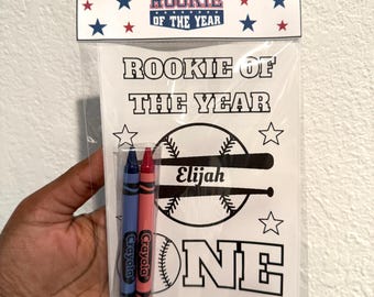 Baseball Party Favors | Rookie of the Year | First Birthday | 1st ...