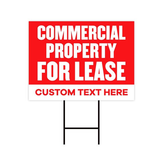 Commercial Property for Lease Yard Sign Personalized 24 Etsy