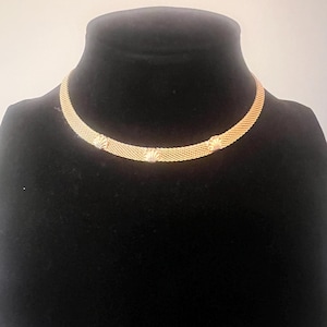 Vintage gold tone choker