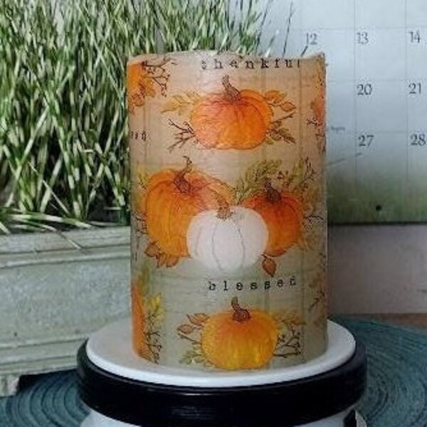 Flameless Autumn Candle Etsy