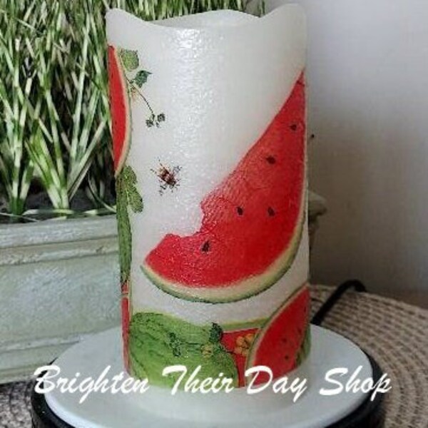 Watermelon Candle Etsy