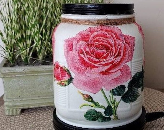 ROSE Cookie Jar, Roses Snack Jar, Rose Lover Gift, Mother's Day Gift