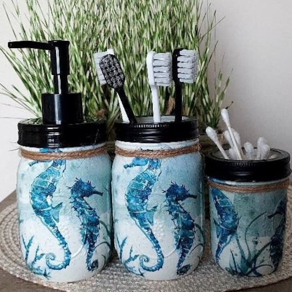 Seahorse Bathroom Etsy