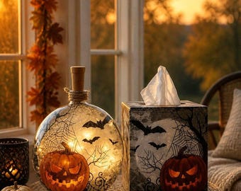 Decorative Halloween Bottle Light-Up w/Timer: Halloween Accent Decor