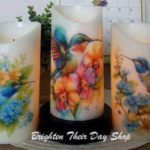 HUMMINGBIRD Flameless Candle w/Timer, Hummingbird Candle, Flameless Candle, Hummingbird Gift, Housewarming Gift, Bird Lover Gift,Candle Gift