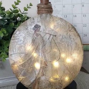 ANGEL Light-Up Bottle, Angel Lit Bottle, Lighted Decor, Lighted Decoration, Angel Lover Gift, Angel Night Light, Angel Decoration,Angel Gift