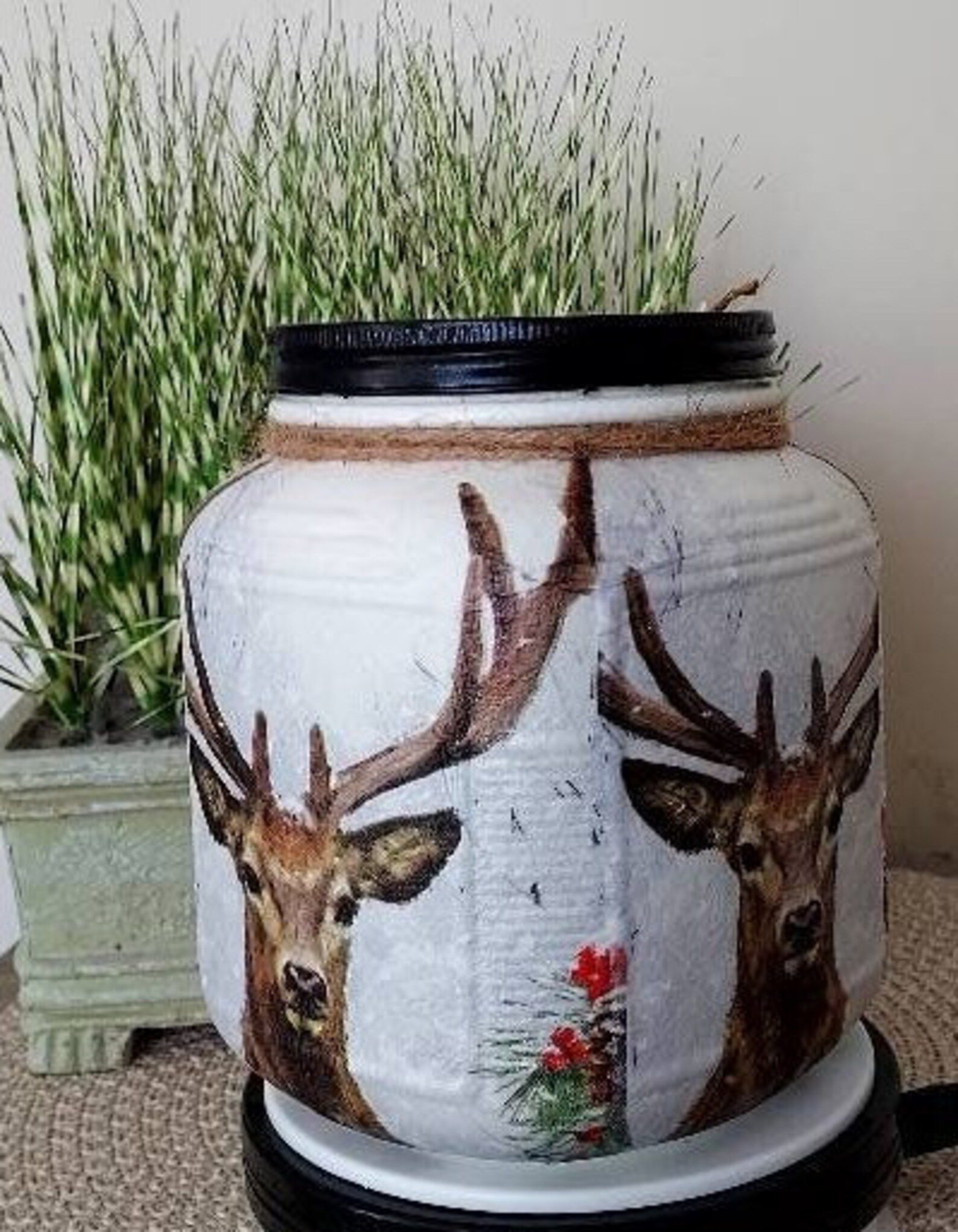 DEER Cookie Canister Deer Snack Canister Deer Canister Deer Etsy
