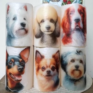 DOG Flameless Candle w/Timer, Dog Flameless Candle, Flameless Candle, Dog Candle, Dog Gift, Dog Decoration, Dog Lover Candle Gift, Dogs