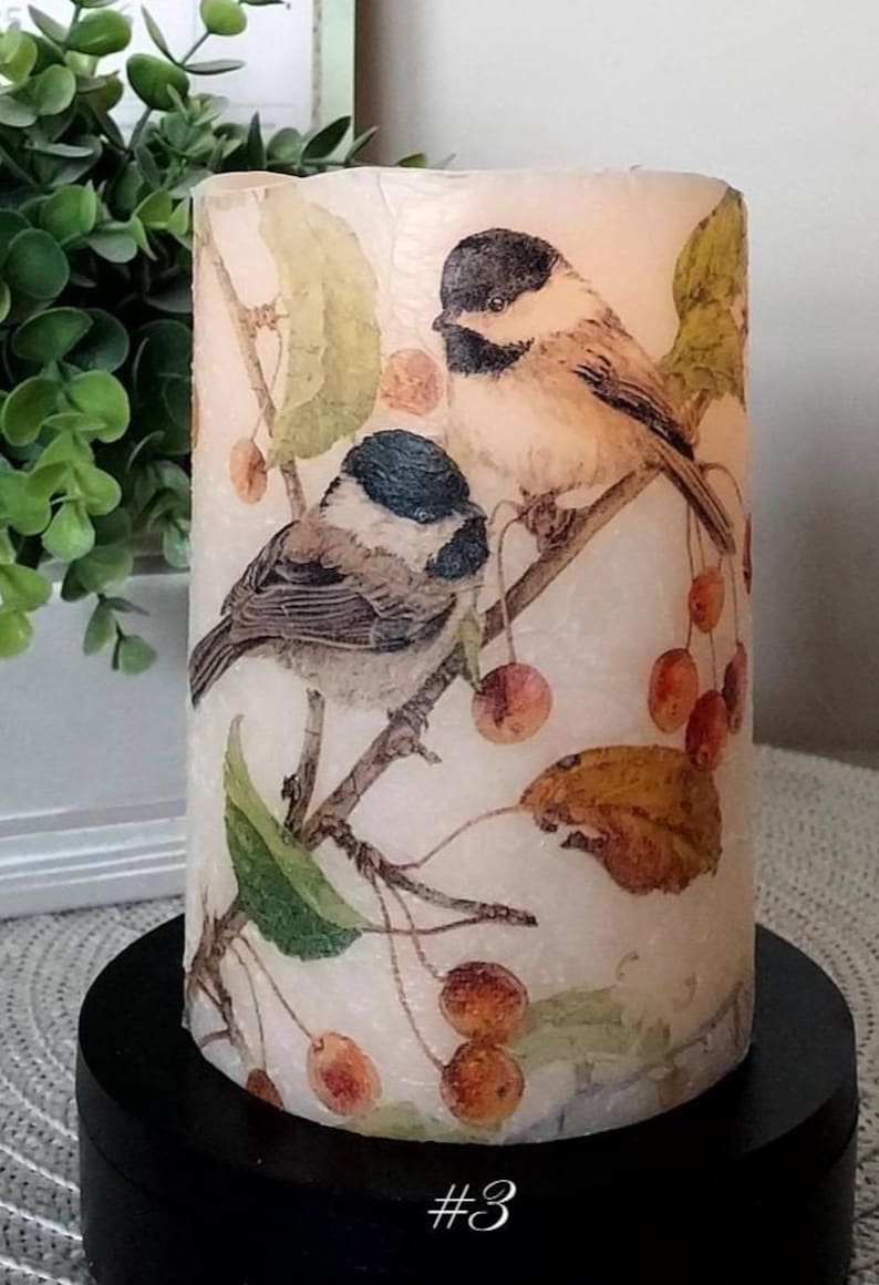 Bird Flameless Candle w/Timer: Bird Accent Decoration image 5