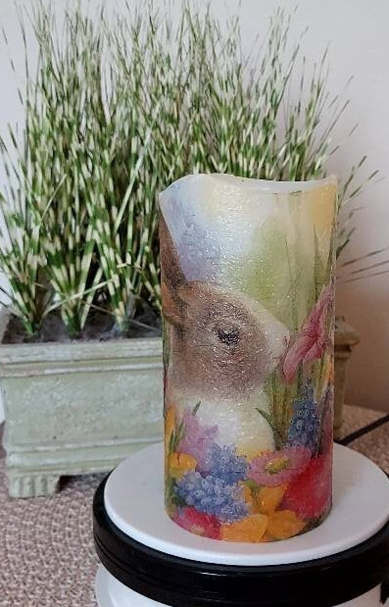 RABBIT Flameless Candle W/timer Rabbit Flameless Candle - Etsy
