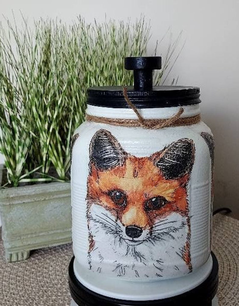FOX Cookie Jar Fox Snack Jar Fox Canister Fox Lover Gift Etsy