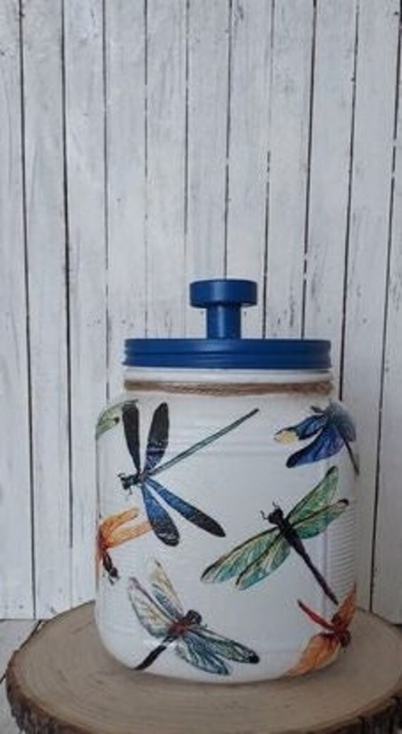 DRAGONFLY Cookie Jar Dragonfly Snack Jar Dragonfly Canister Etsy