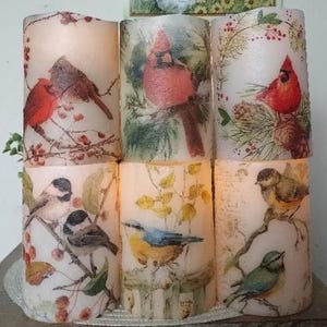 BIRD FLAMELESS CANDLE w/Timer, Bird Flameless Candle w/Timer, Bird Candle, Bird Lover Gift, Bird Decoration, Bird Decor, Flameless Candle