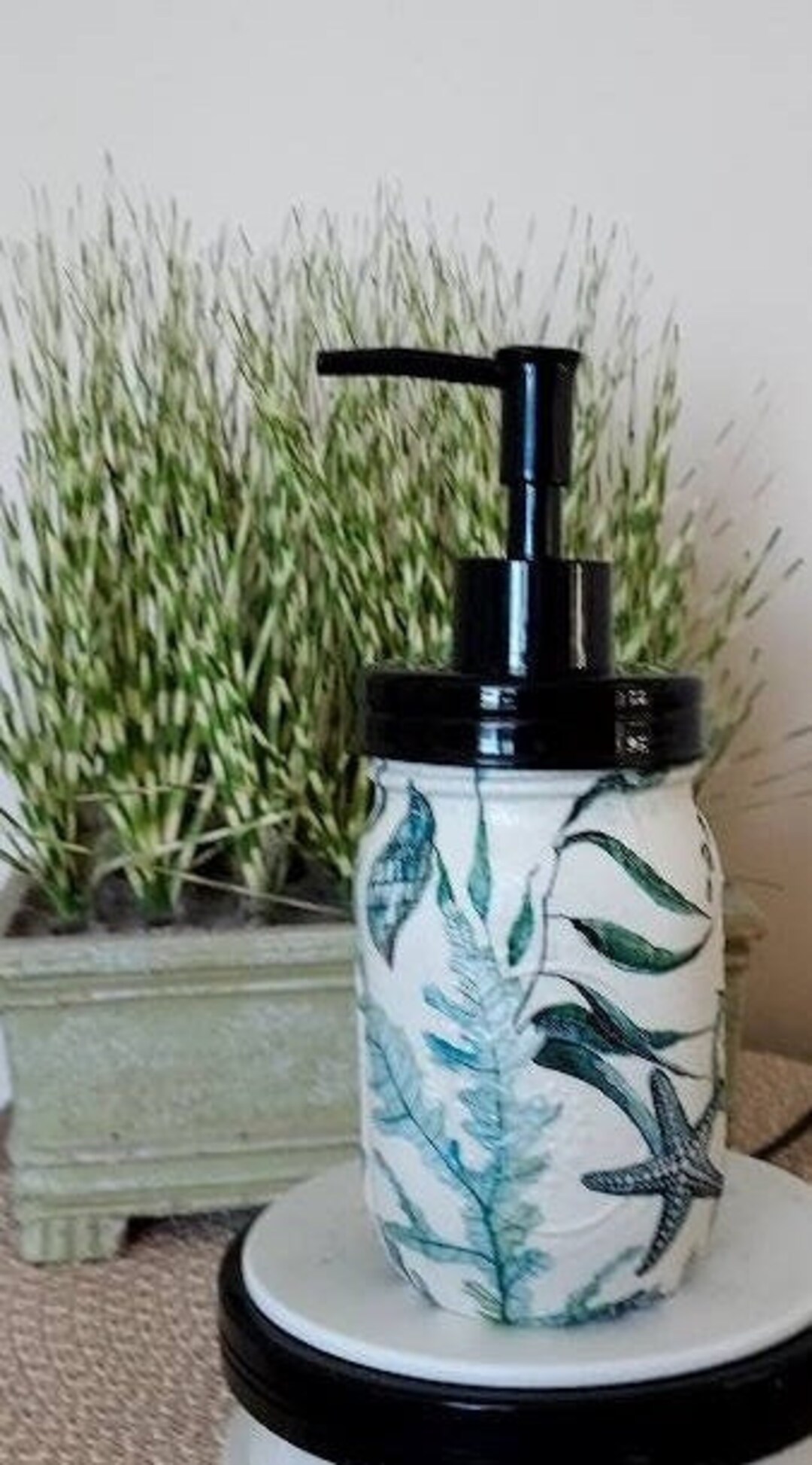 BEACH Soap Dispenser Beach Mason Jar Soap Dispenser Beach Etsy