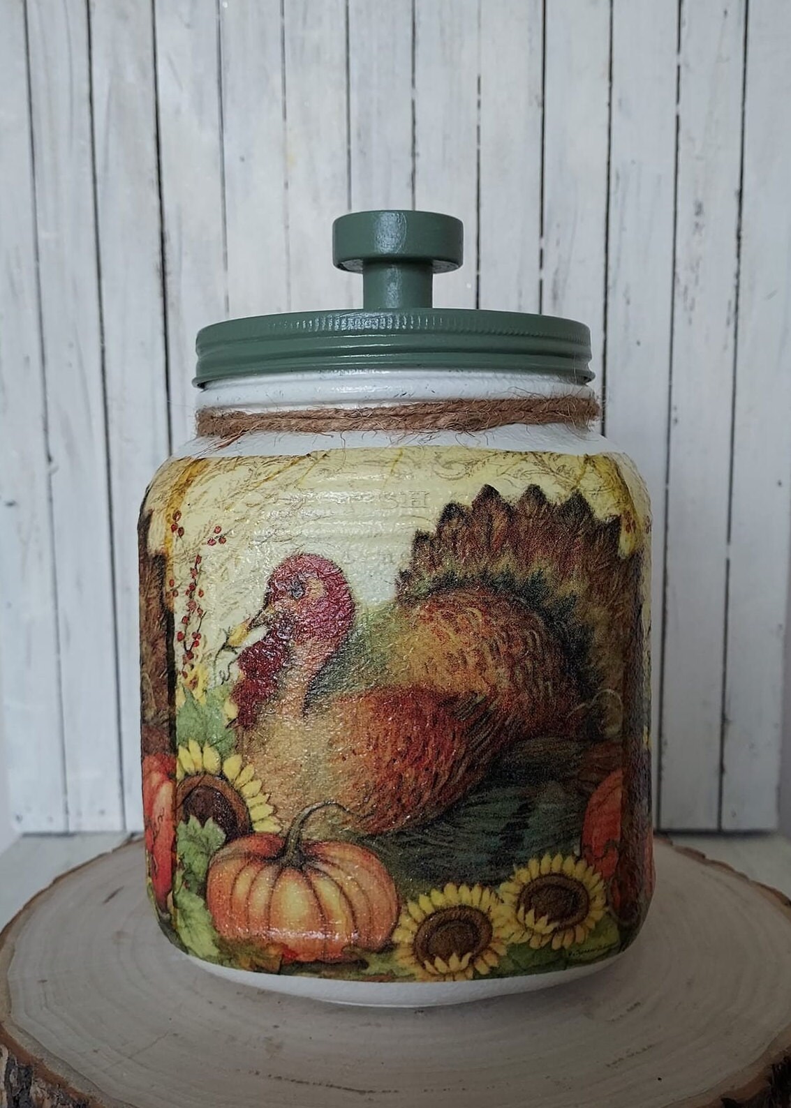 Turkey Cookie Jar Turkey Snack Jar Turkey Canister Turkey Etsy