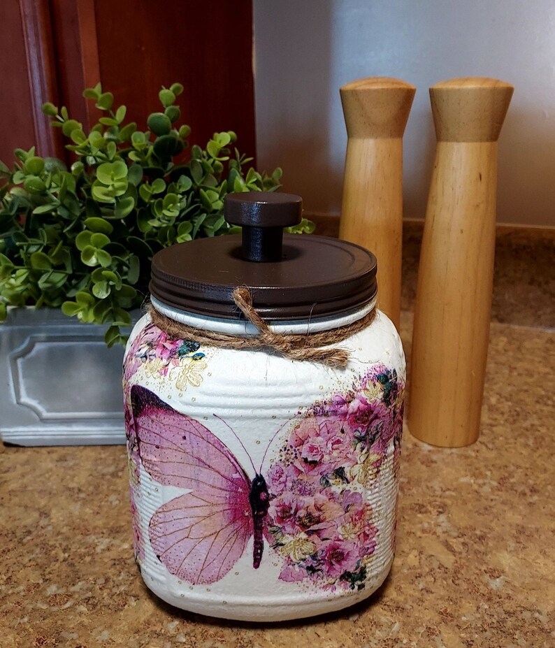 BUTTERFLY Cookie Jar Butterfly Snack Jar Butterfly Canister Etsy