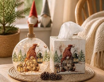 Decorative Gnome Bottle Light-Up w/Timer: Gnome Accent Decor