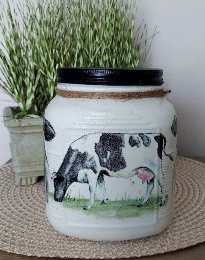 COW CANISTER SET Cow Canisters Cow Kitchen Canisters Cow Etsy