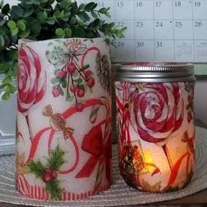 CHRISTMAS Flameless Candle w/Timer, Christmas Flameless Candle, Christmas Candle, Christmas Decor, Flameless Candle, Christmas Gift