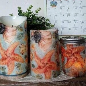 BEACH Flameless Candle w/ Timer, Beach Decor, Flameless Candle, Housewarming Gift, Beach Decoration, Candle Gift, Beach Candle Gift, Beach