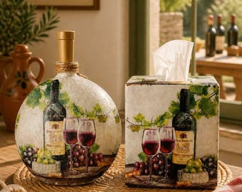 Decorative Wine Bottle Light-Up w/Timer: Wine Accent Decor