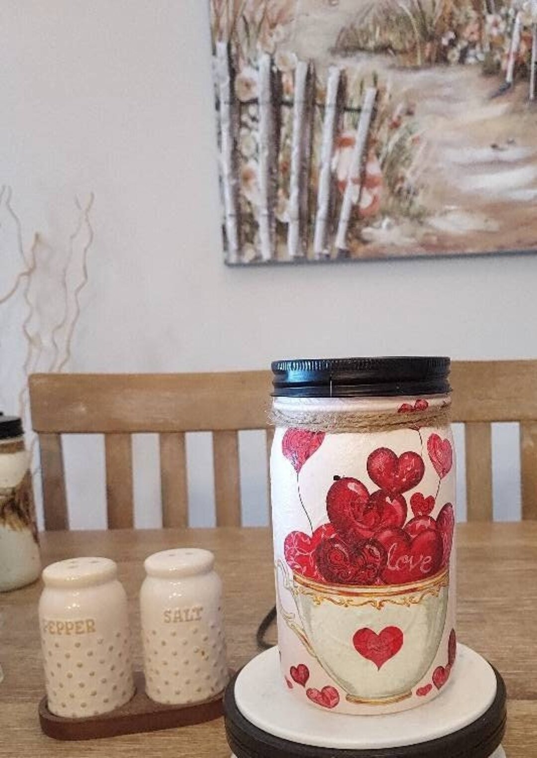 HEARTS MASON JAR Canister Heart Canister Heart Decoration Etsy