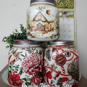 CHRISTMAS Cookie Jar, Treat Jar, Christmas Decoration, Christmas Gift, Cookie Jar, Candy Jar, Christmas Lover Gift, Christmas Canister
