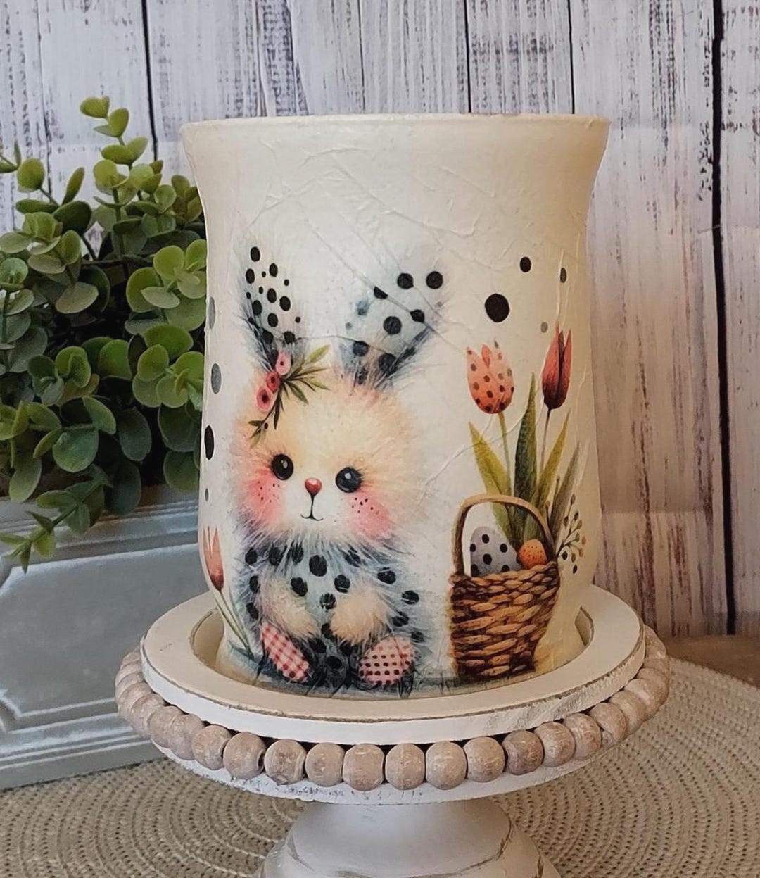 Decorative Rabbit Floral Vase: Rabbit Accent Decor - Etsy