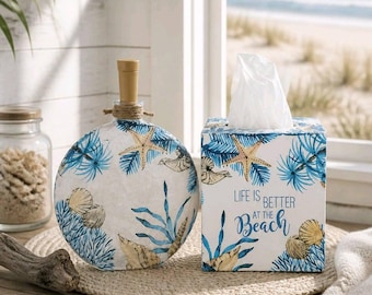 Decorative Beach Scene Bottle Light-Up w/Timer: Coastal Accent Decor