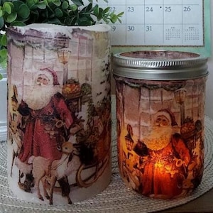 CHRISTMAS Flameless Candle w/Timer, Christmas Flameless Candle, Christmas Candle, Christmas Decor, Flameless Candle, Christmas Gift