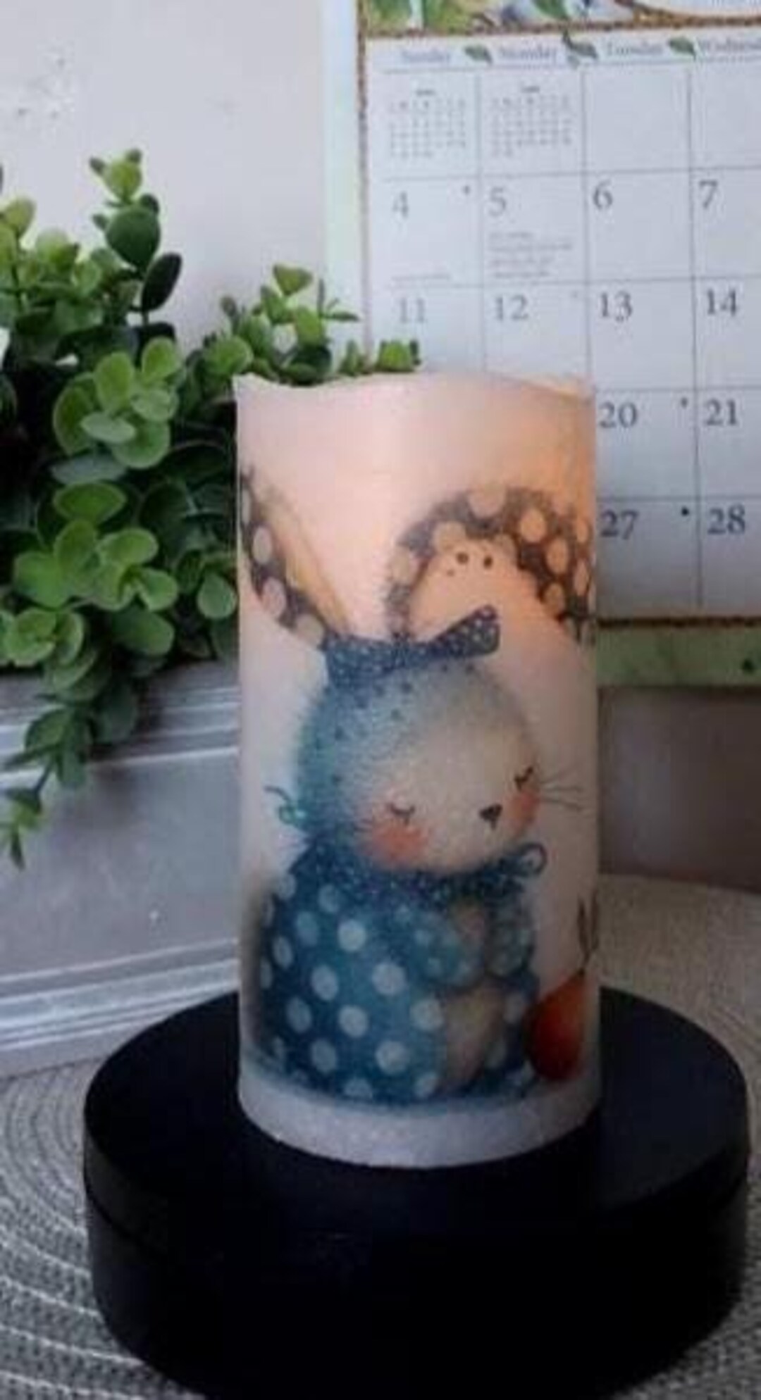 RABBIT Flameless Candle W/timer, Rabbit Flameless Candle, Rabbit Candle ...