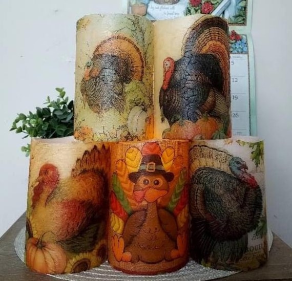 Turkey Flameless Candle w/Timer