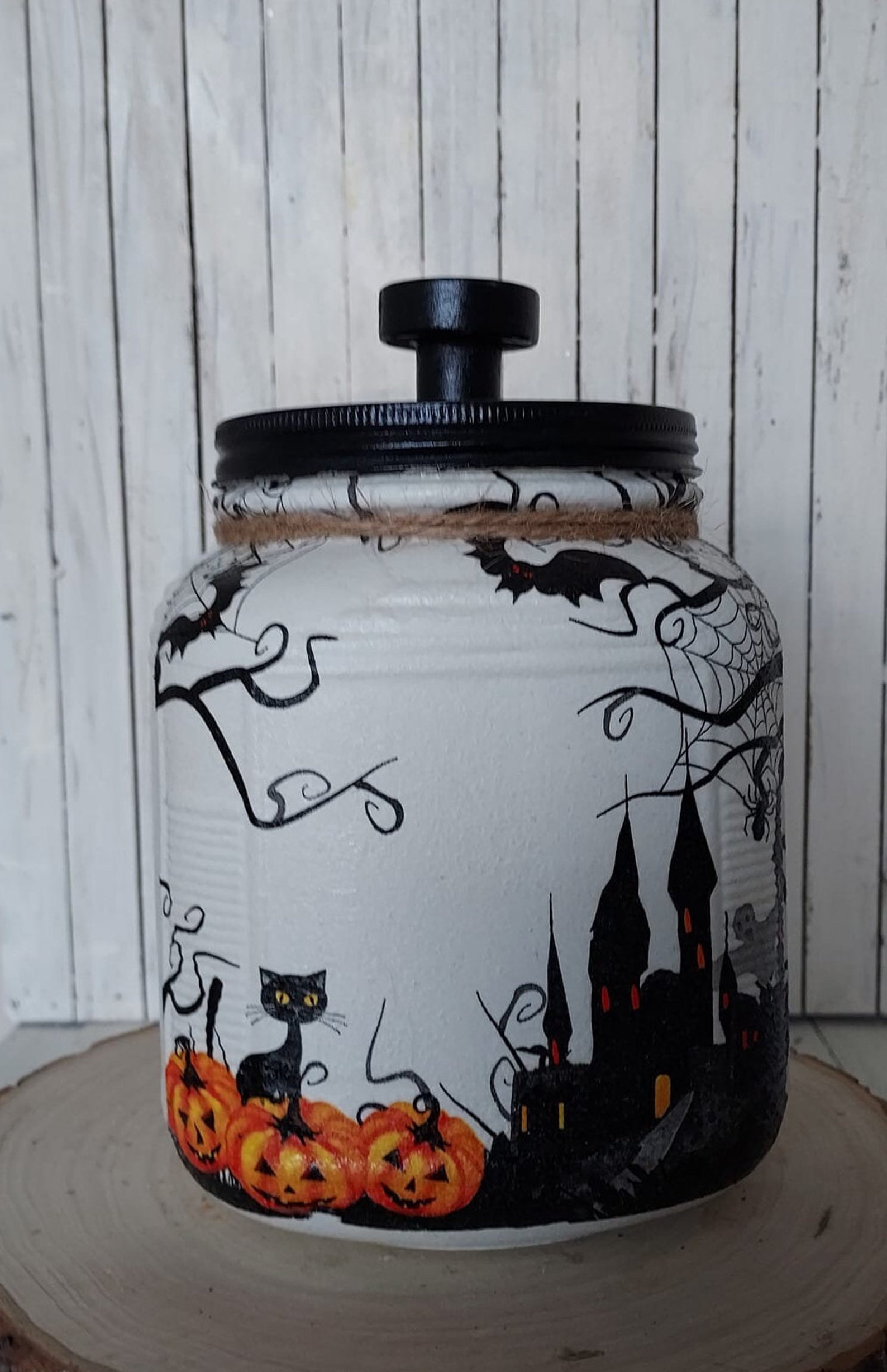 HALLOWEEN Cookie Jar Halloween Snack Jar Halloween Candy Etsy