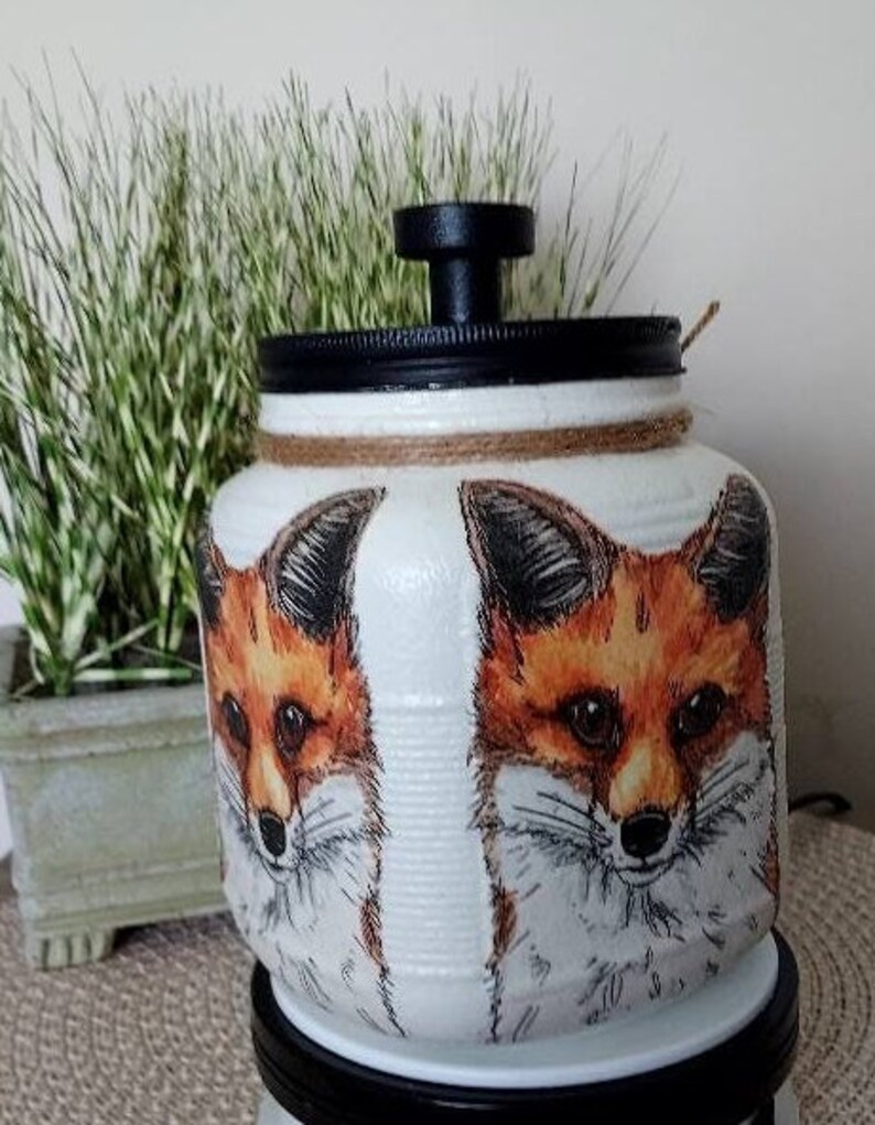 FOX Cookie Jar Fox Snack Jar Fox Canister Fox Lover Gift Etsy