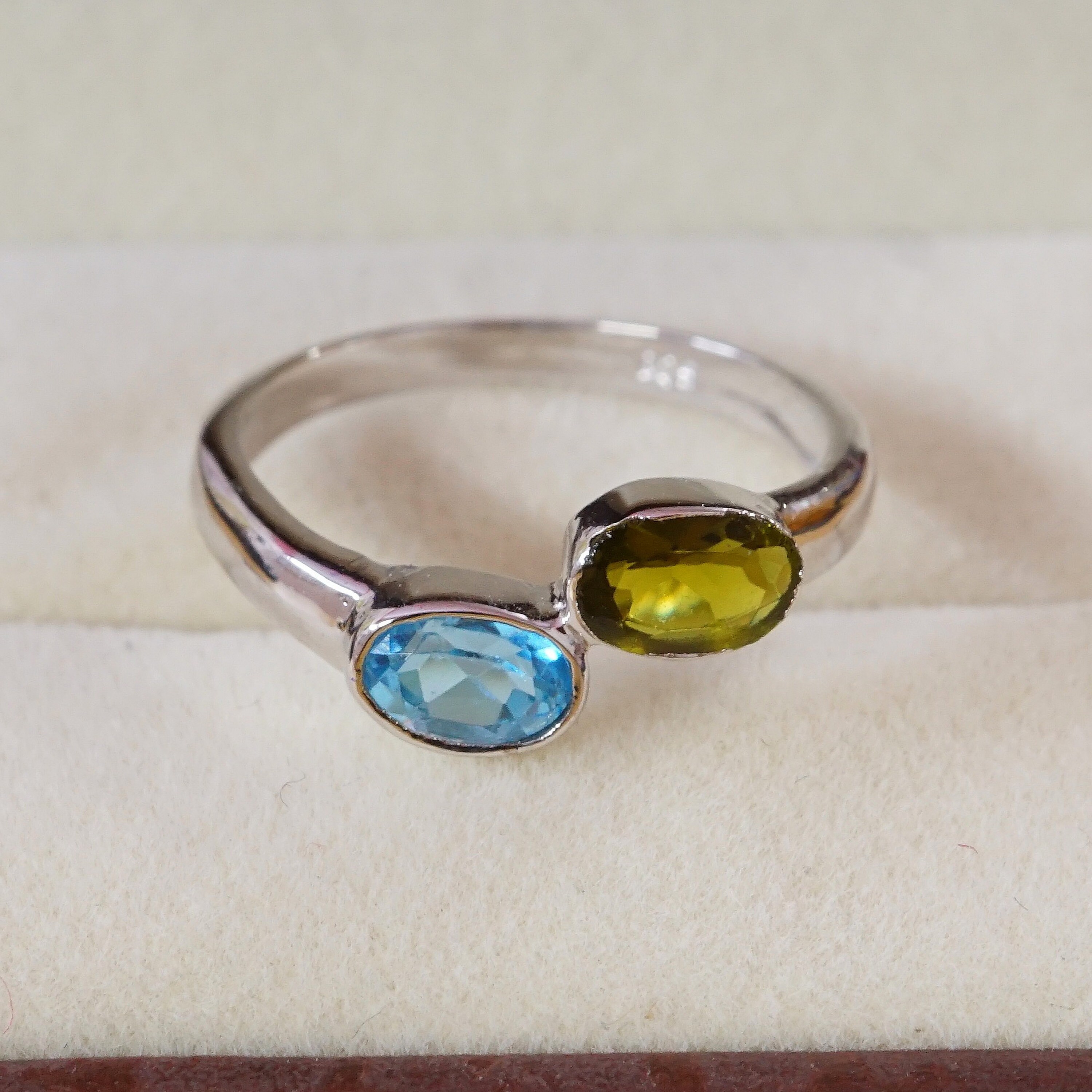 Blaue Topas Damen Ring 925 Sterling Silber Statement Ring Etsy