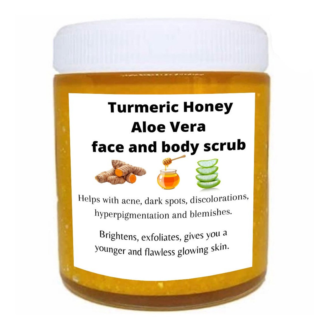 Turmeric aloe Vera and honey scrub dark spots remover smooth Etsy