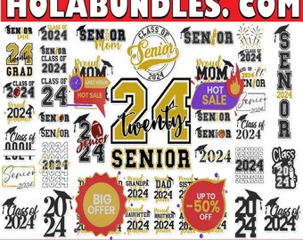 77 Senior 2024 SVG mega bundle, Laurea in formato SVG, classe di SVG, Mamma orgogliosa del 2024 Laureato in SVG, Camicia della scuola superiore in formato Svg, Università 2024 in formato SVG