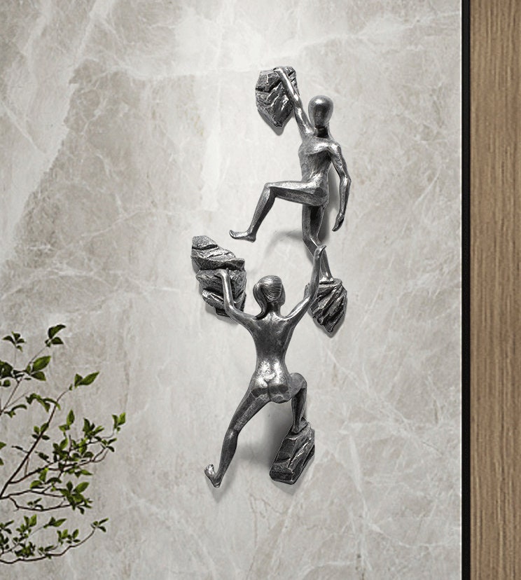 3D Industrial Style Rock Climbing Sculpture Statue Resin Etsy