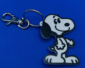 Cute SNOOPY Head Peanuts Beagle Love Dogs Keyring Keychain Gift UK 