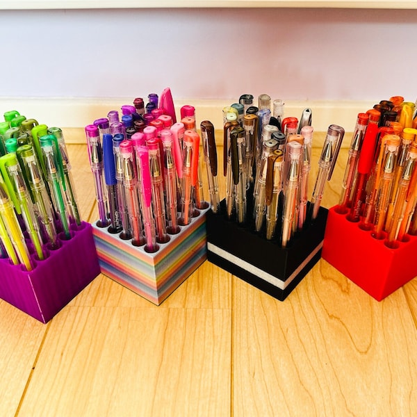 Sharpie Pen Pot Holder Organiser Box Marker Felt Pen Office Desktop Storage Plastic Custom Colours 3D Printed Home Decor Holds 30 Pens