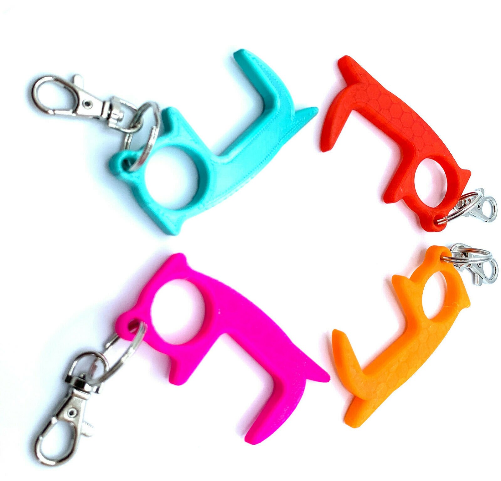 Hands-Free Door Opener Key Chain w/ Stylus Contactless Hygienic Protection UK 