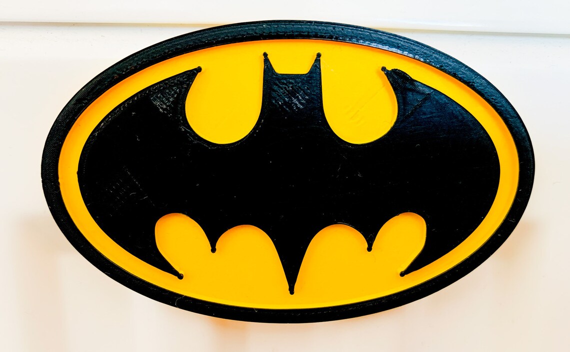 Batman Logo Sign Plaque Wall Art Decal 3D Printed Custom Etsy