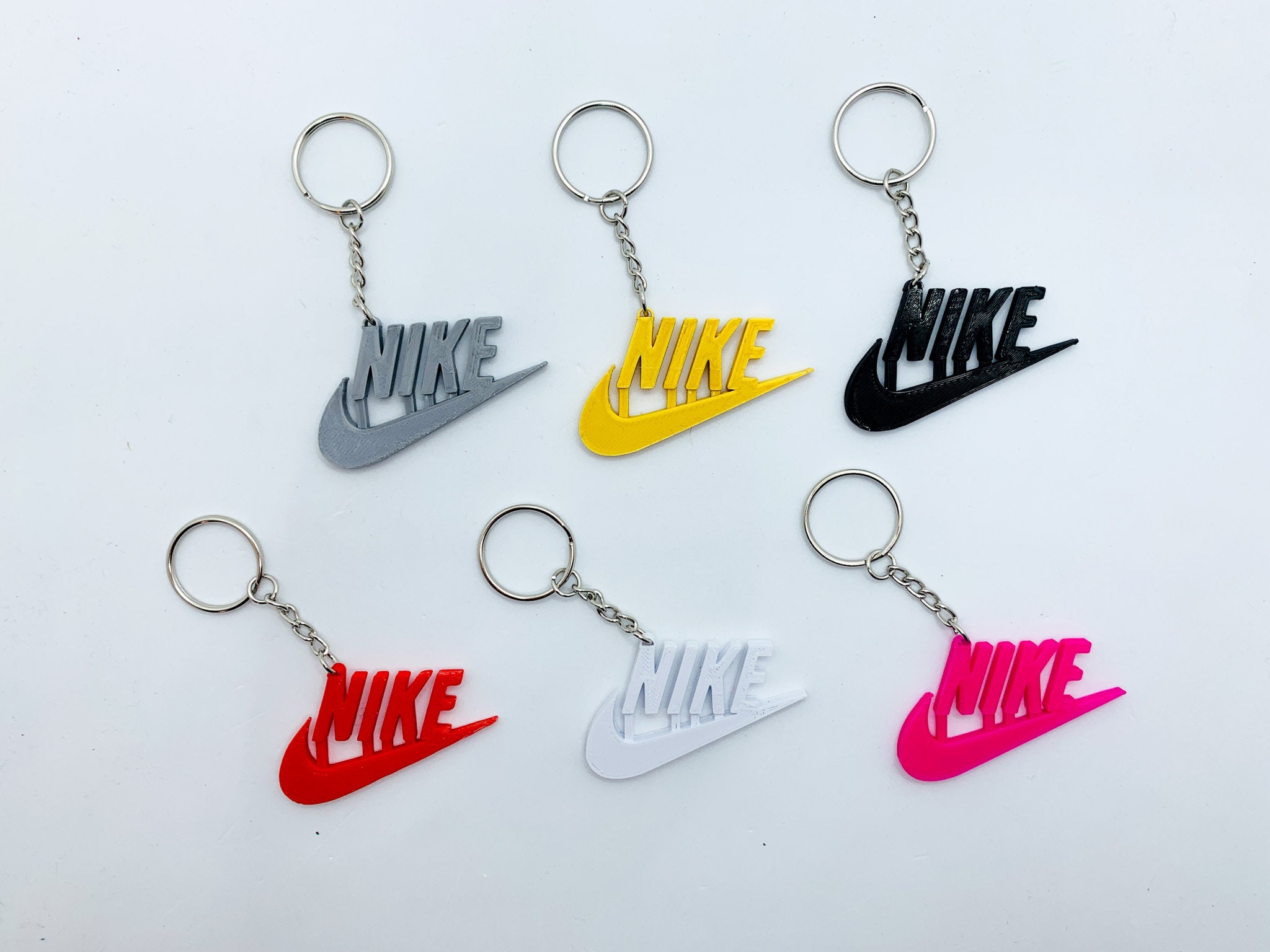borde mando Marco de referencia Nike Sports Logo Swoosh Keyring Keychain Bag Clip Charm Gift - Etsy España