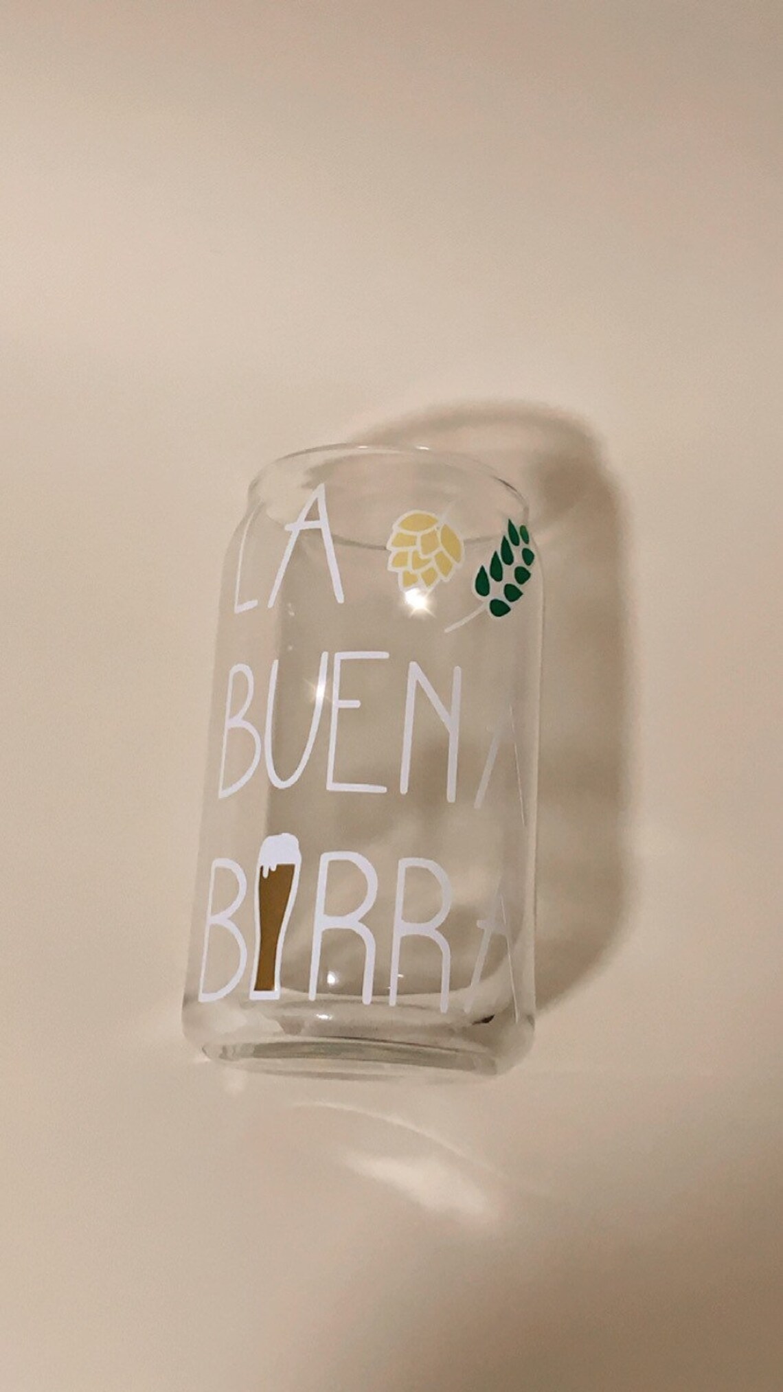 Can shaped Beer glass cup customized Etsy