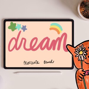 Pincel Kawaii Dream para Procreate / Herramientas para Procreate / Lettering para Procreate / Descarga instantánea / Pinceles para arte digital lindo / Pincel lindo