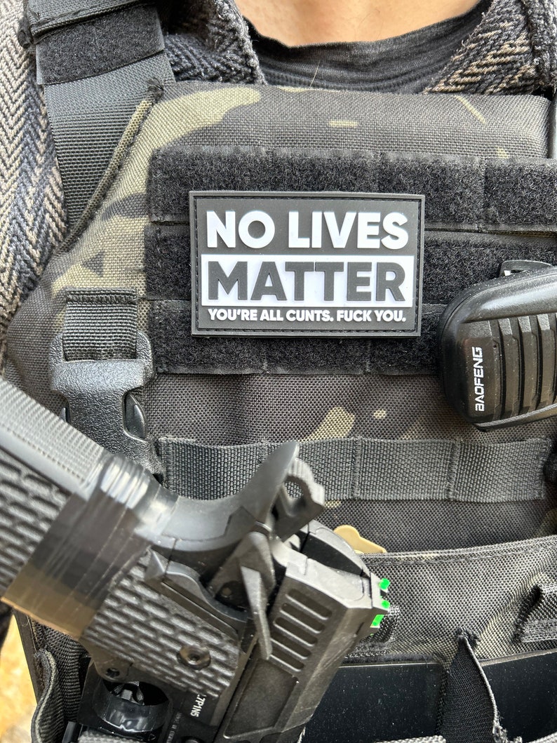 No lives matter PVC Morale Patch image 3