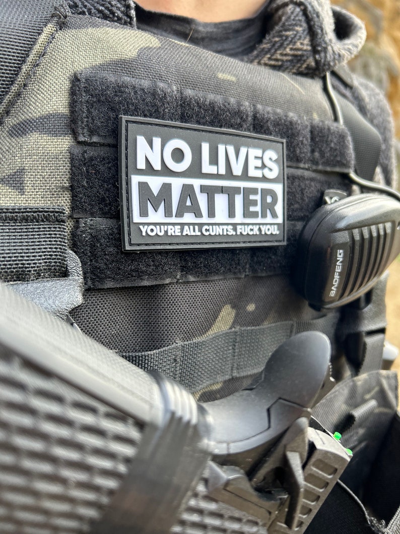 No lives matter PVC Morale Patch image 2