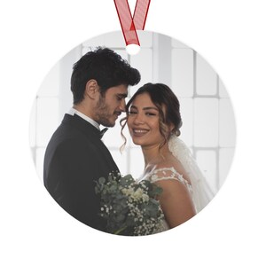 Metal Christmas Tree Ornaments Personalized Photo