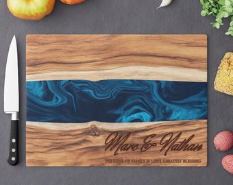 Kess InHouse BS1063AWB01 Wooden Cutting Board Blue Kess InHouse BS1063AWB01 Wooden Cutting Board Blue