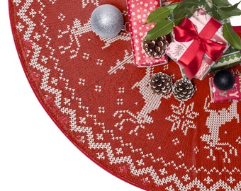 Cumilo Christmas Tree Skirt with Vintage Rustic Look